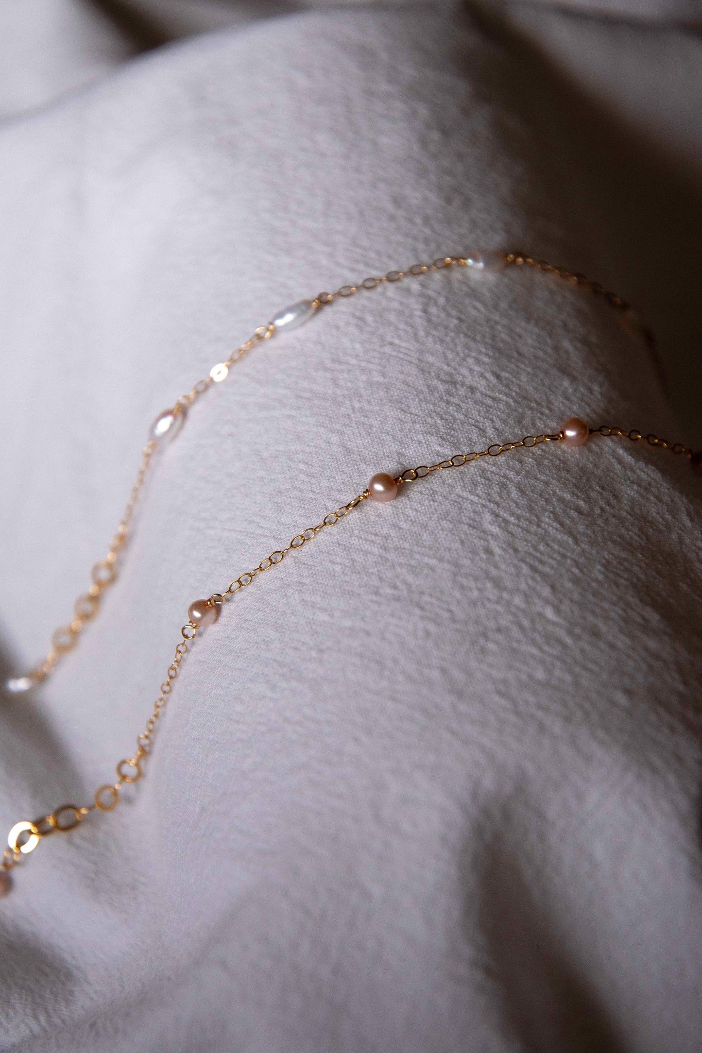 White Keshi Pearl Bracelet