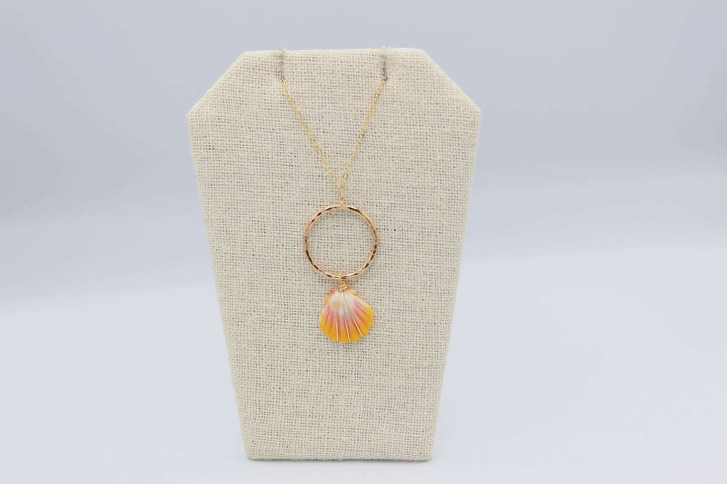 Sunrise Shell Circle Necklace
