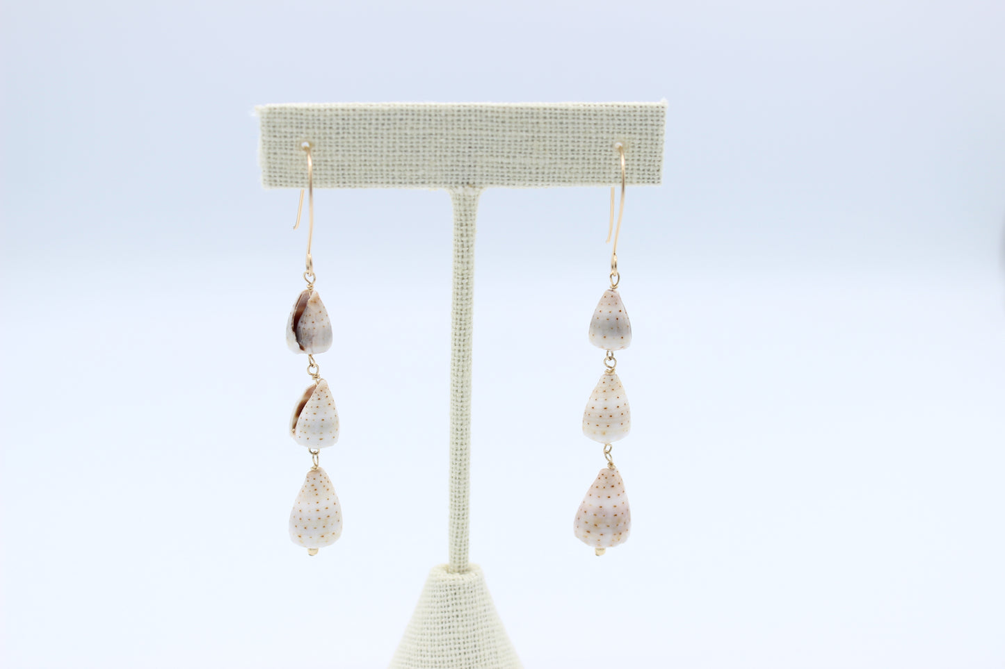 Triple Abbreviated Cone Shell Earrings
