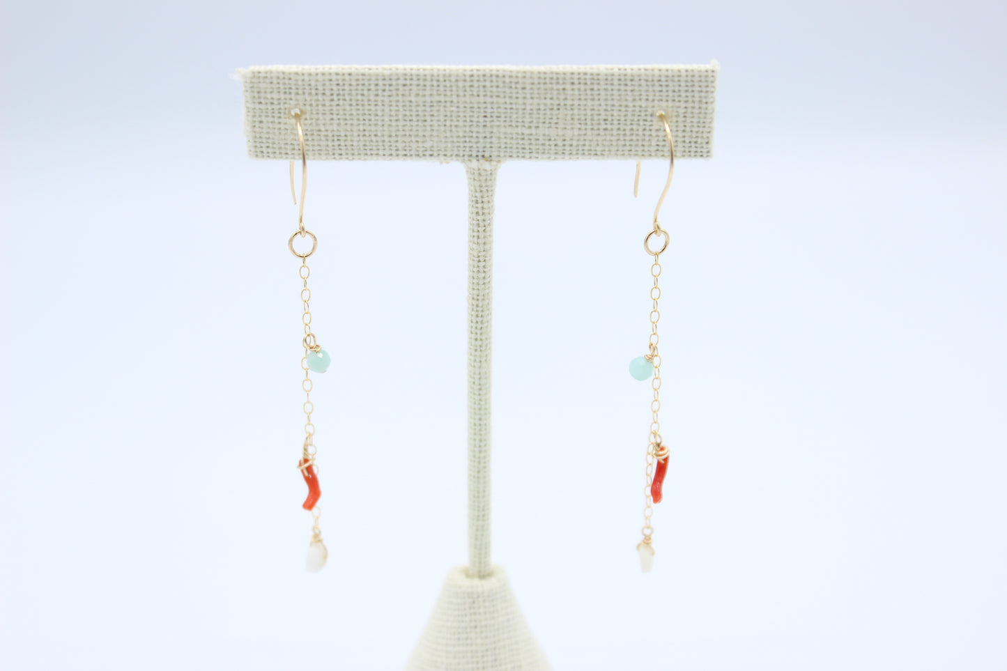 Coral Dangling Earrings