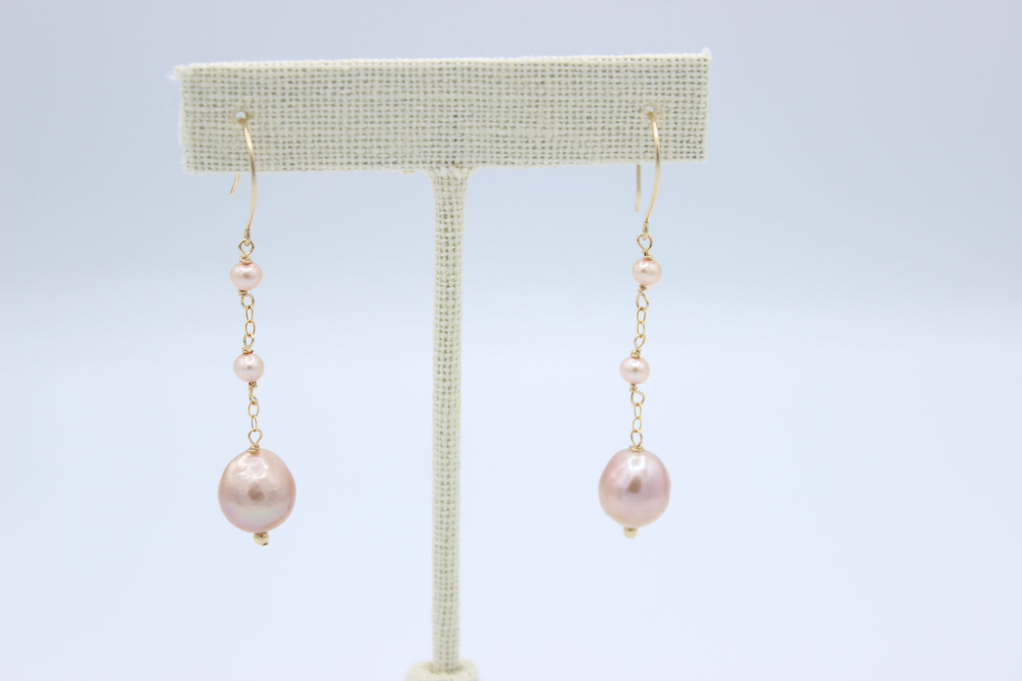 Hanging Pink Edison Earrings
