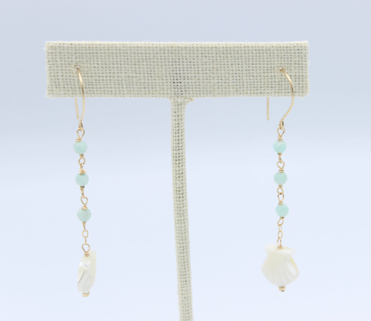 Amazonite Shell Earrings