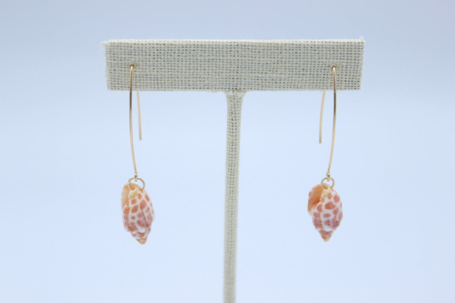 Orange Miter Ear Wire Earrings