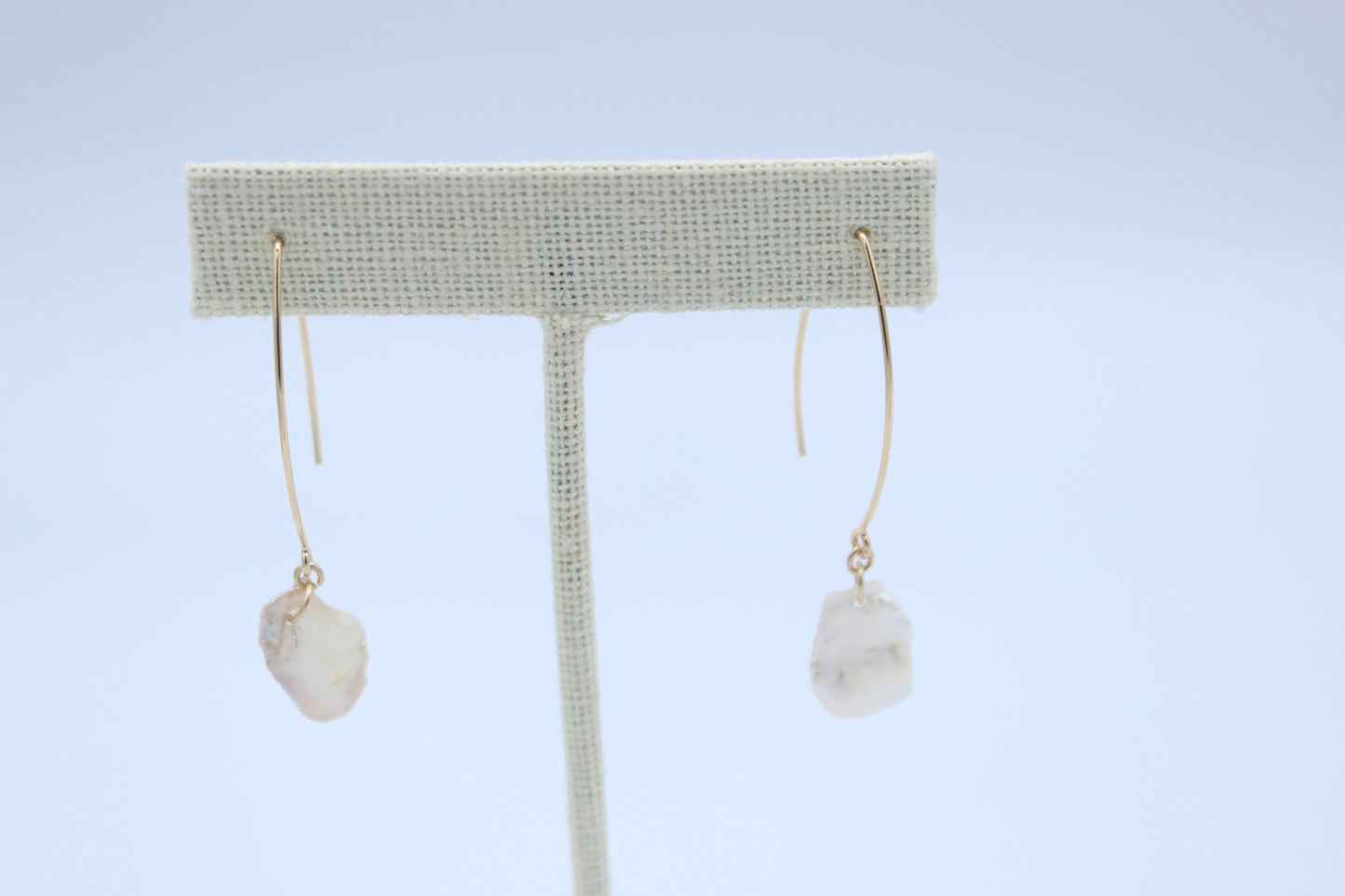 Cornflake Pearl Ear Wire Earrings