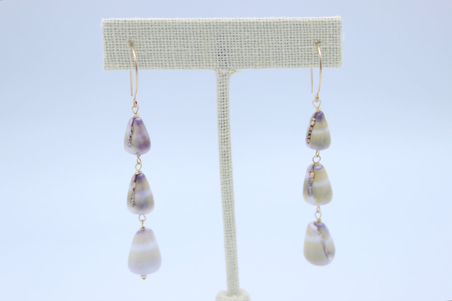 Olive Cone Shell Dangler Earrings