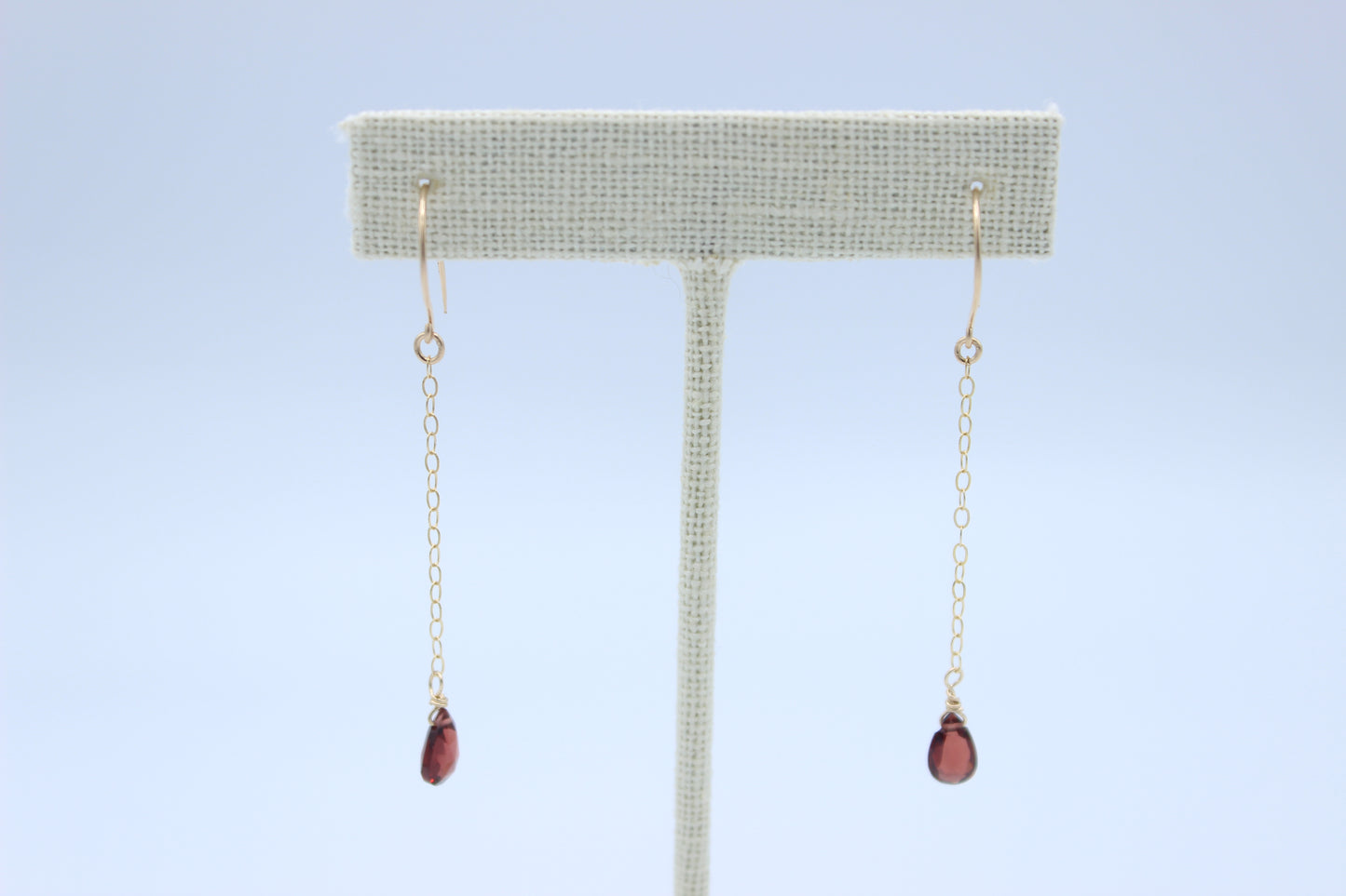 Hanging Garnet Earrings