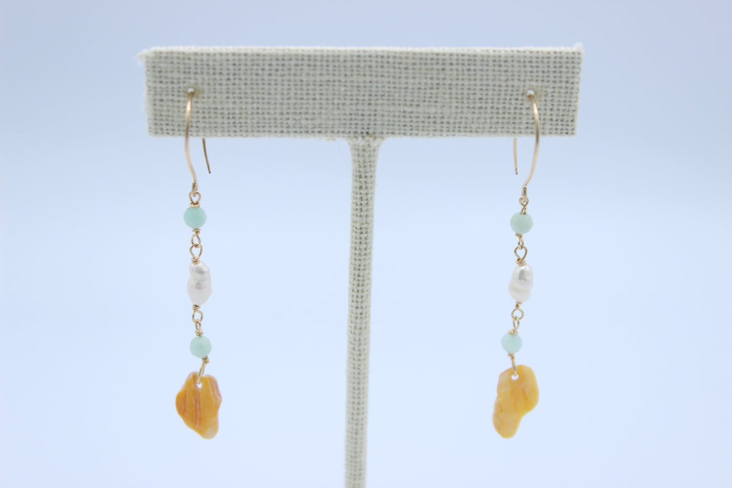 Sunrise Shell Chip Dangler Earrings