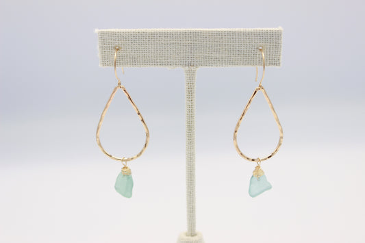 Seaglass Teardrop Earrings