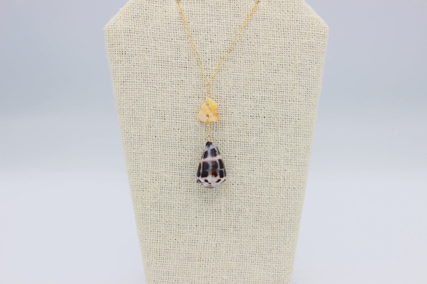 Sunny Chip Hebrew Cone Shell Necklace