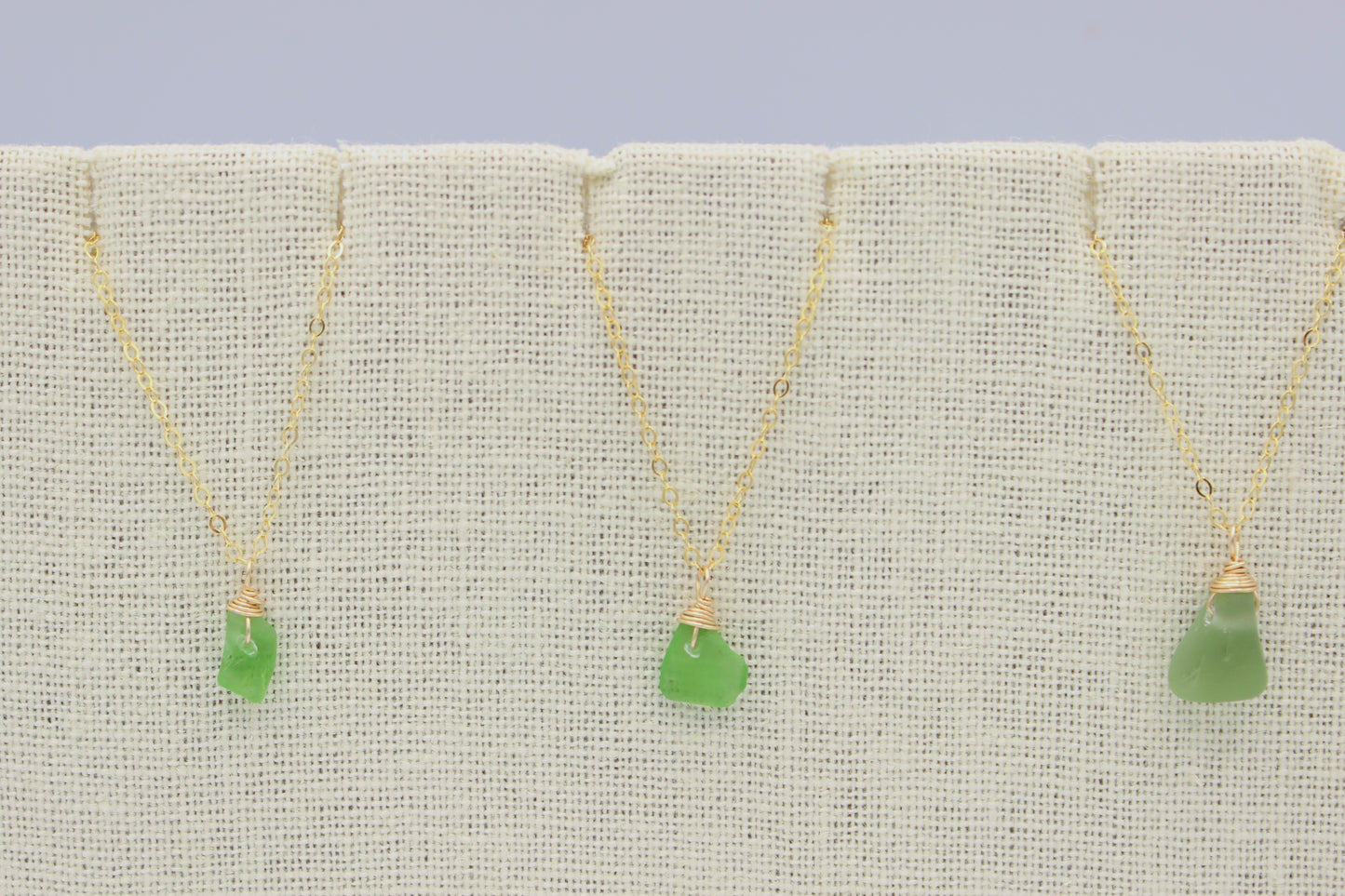 Green Sea Glass Necklaces