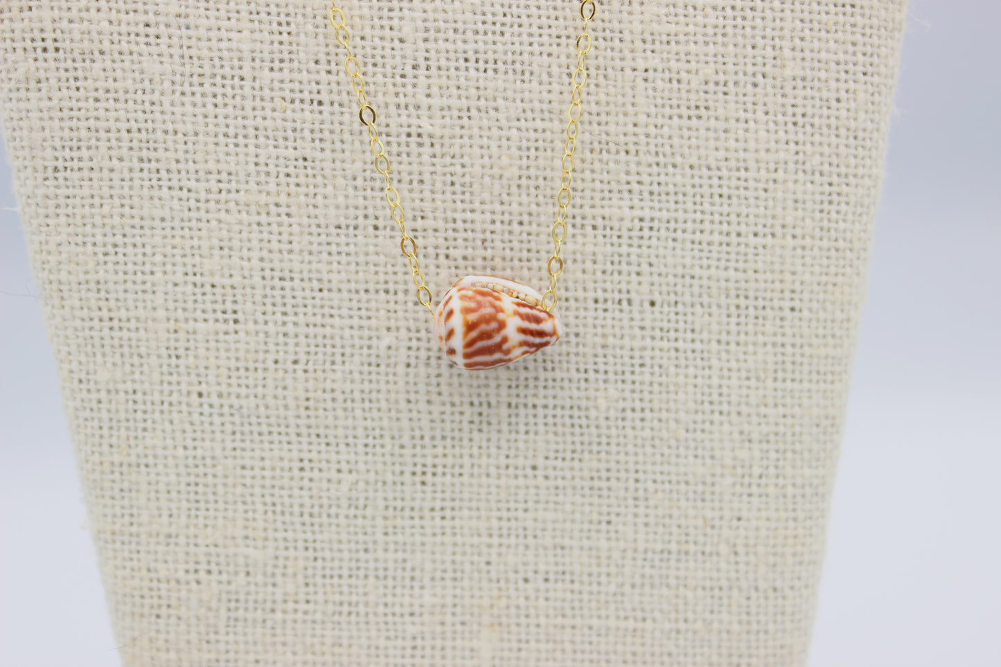 Baby Brown Chaldean Cone Shell Necklace