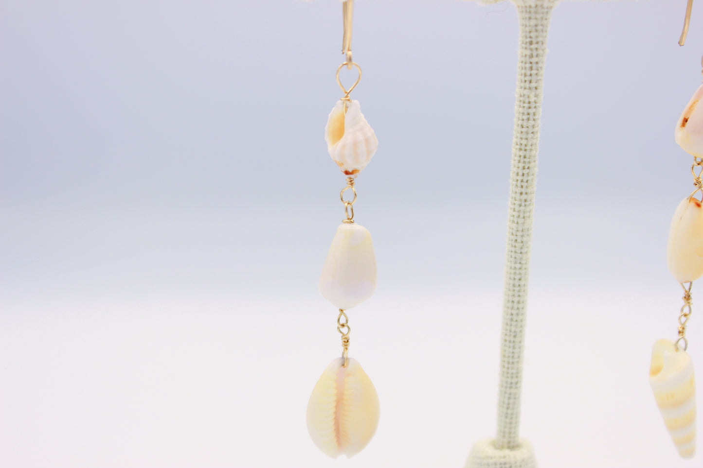 White Shell Dangle Earrings