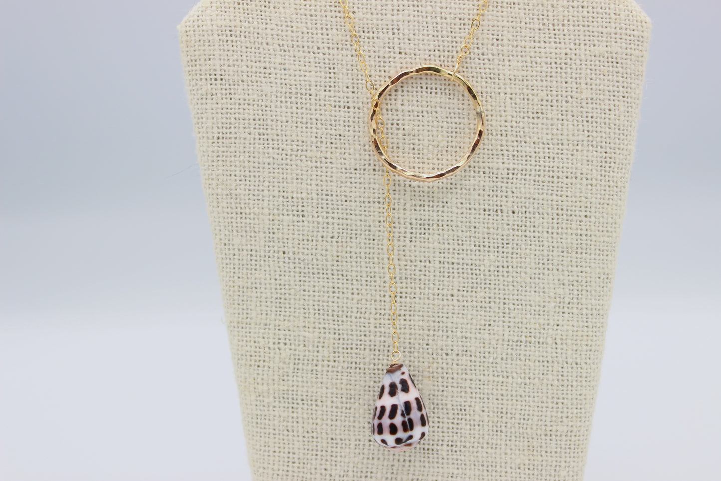 Hebrew Cone Shell Loop Necklace