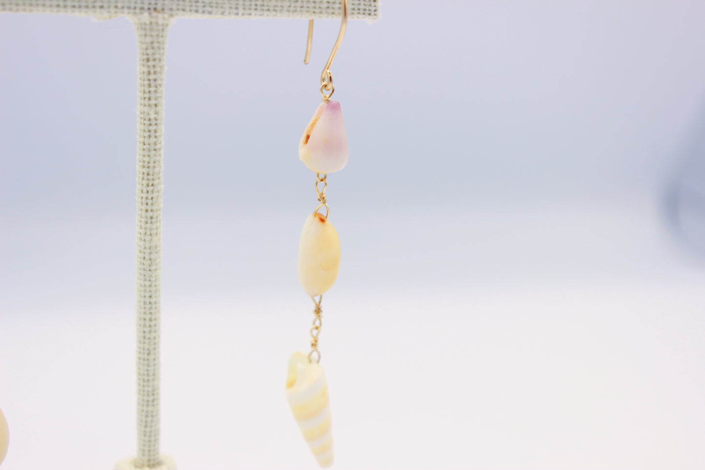 White Shell Dangle Earrings