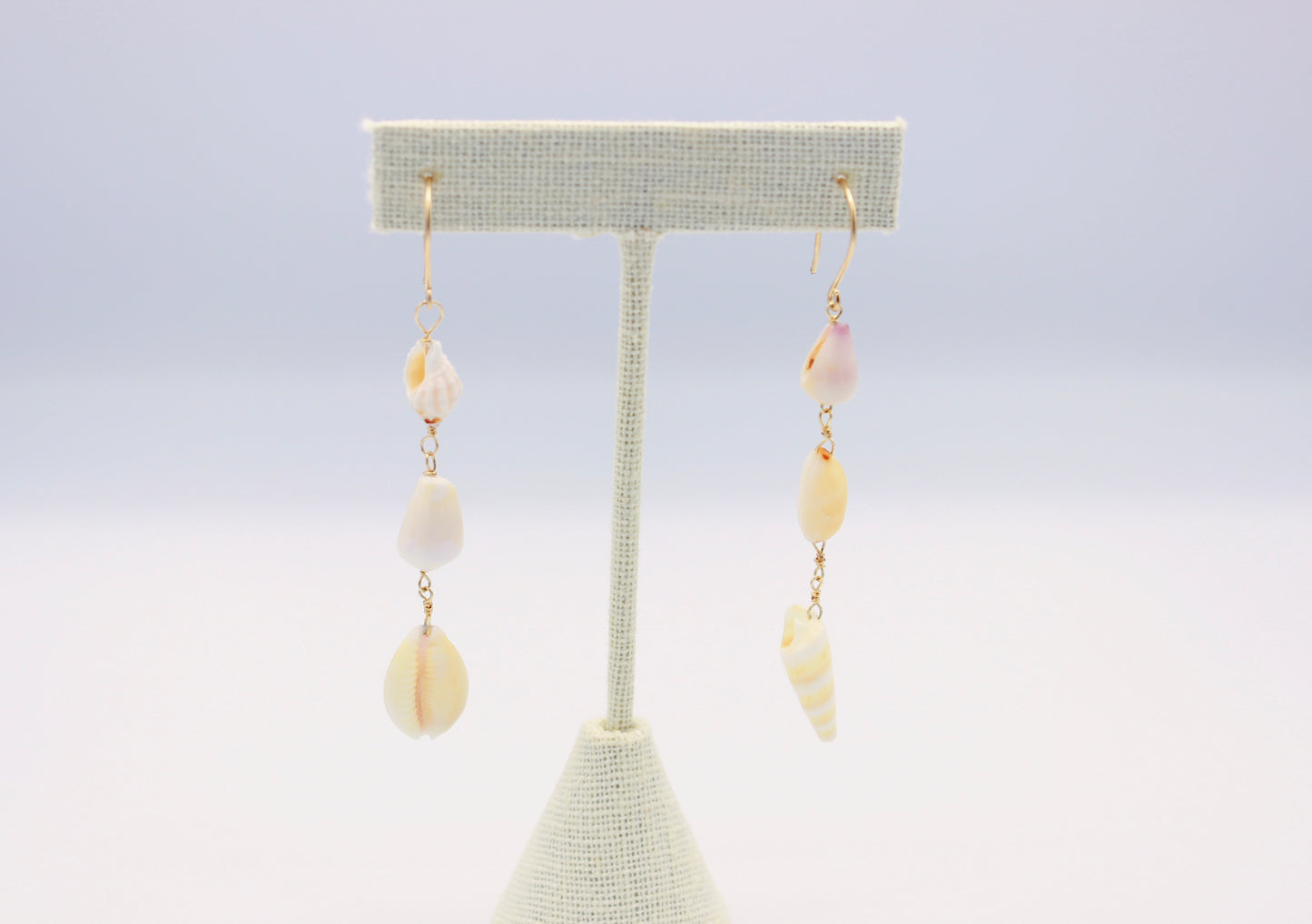 White Shell Dangle Earrings