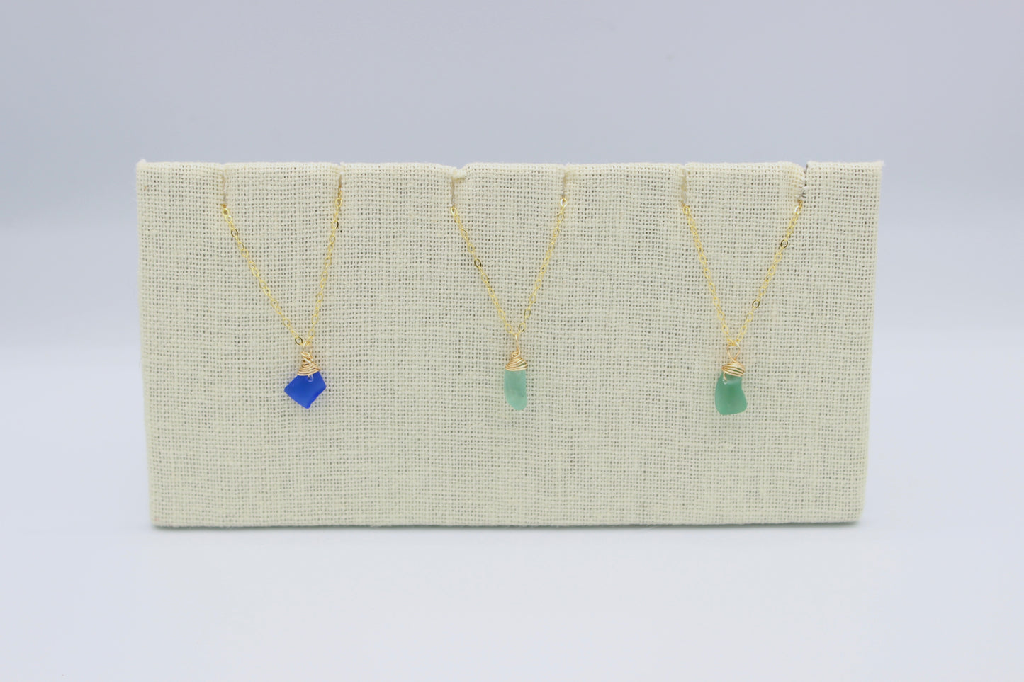 Blue Sea Glass Necklaces