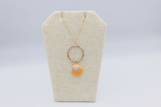 Sunrise Shell Circle Necklace