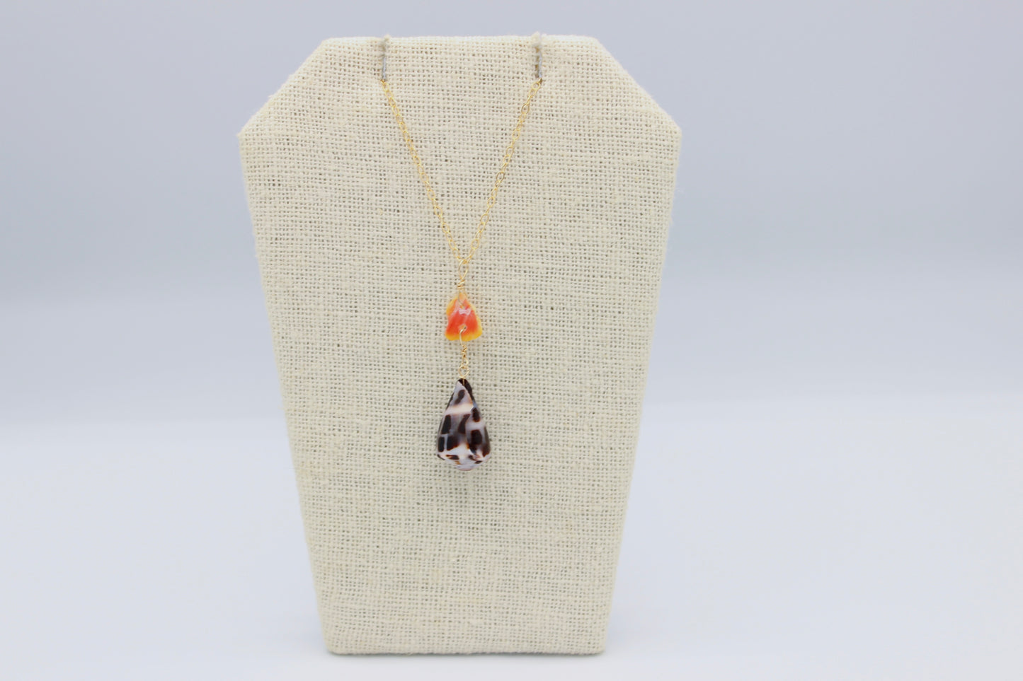 Sunny Chip Hebrew Cone Shell Necklace