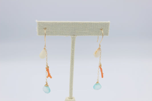 Shell & Coral Danglers