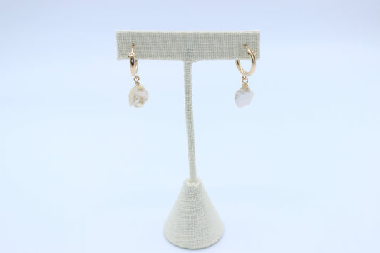 Keshi Pearl Hoop Earrings