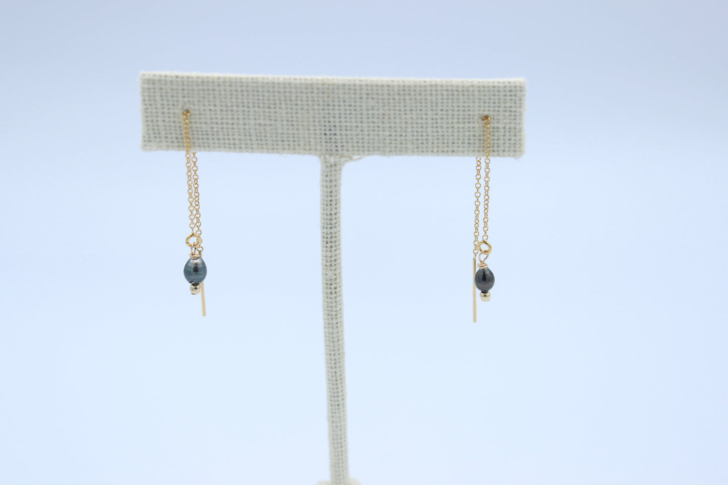 Tahitian Keshi Pearl Threader Earrings