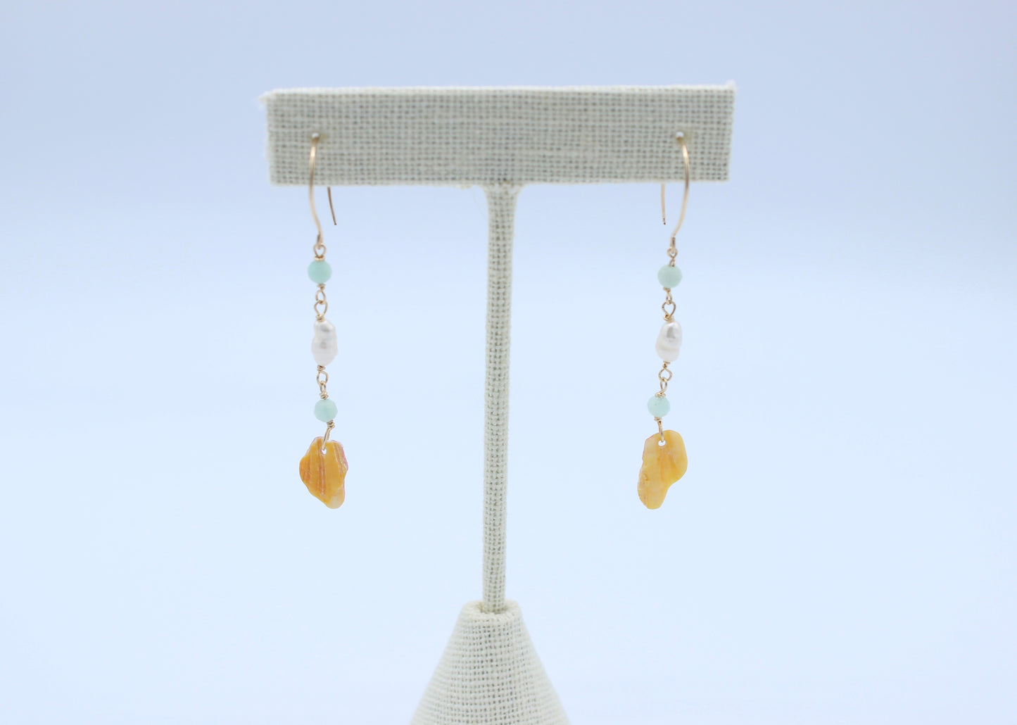 Sunrise Shell Chip Dangler Earrings