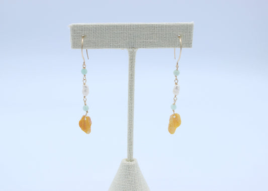 Sunrise Shell Chip Dangler Earrings