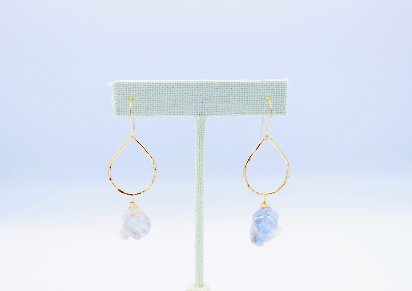 Keshi Pearl Teardrop Earrings