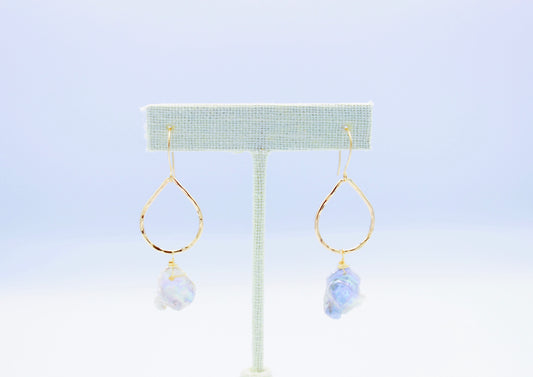 Keshi Pearl Teardrop Earrings