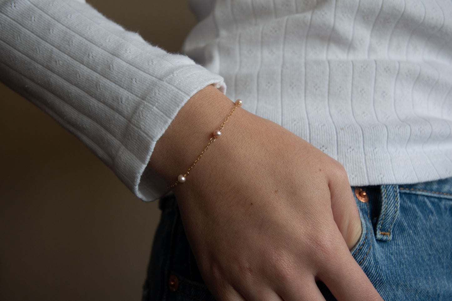 Pink Freshwater Pearl Bracelet